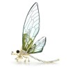 Elegant brooch - with transparent dragonfly / crystalsBrooches