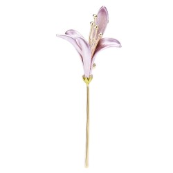 Broche elegante com flor de lírio