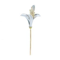 Broche elegante com flor de lírio
