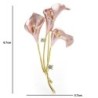 Broche elegante - lírio de 3 flores - com cristais