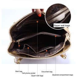 Luxurious leather bags - set 3 piecesSets