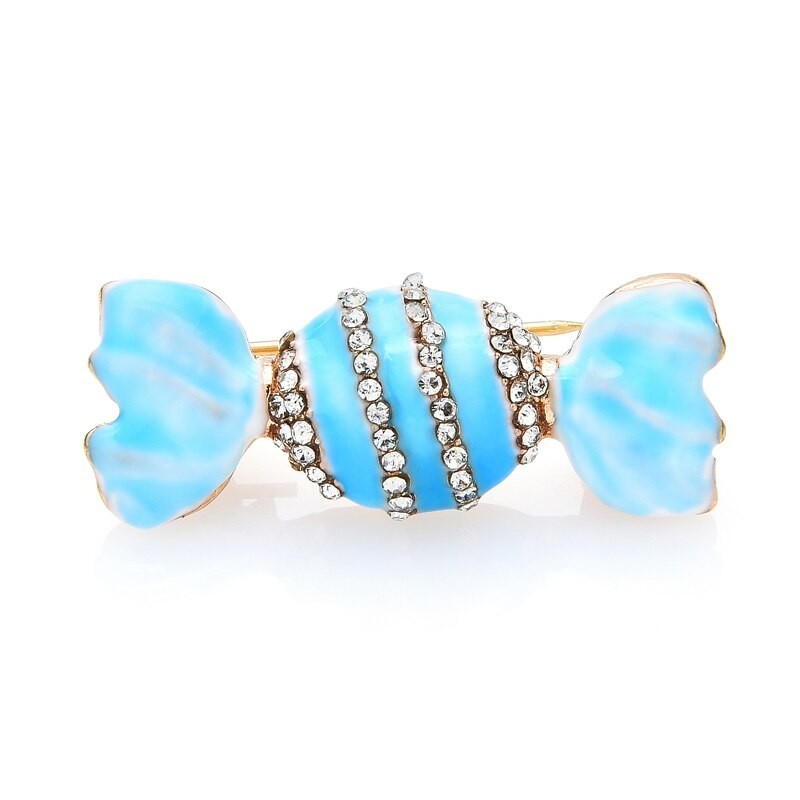 Sweet candy shaped brooch - with rhinestonesBrooches