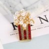 Pearl popcorn shaped brooch - with rhinestonesBrooches