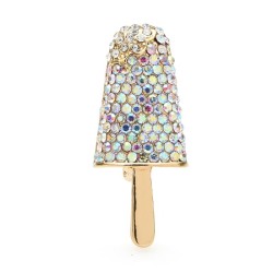 Elegant brooch - sparkling popsicle ice creamBrooches