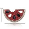 Broche elegante - com melancia de cristal vermelho