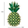 Broche elegante com abacaxi cristal verde