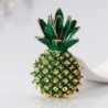 Broche elegante com abacaxi cristal verde