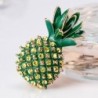 Broche elegante com abacaxi cristal verde
