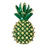 Broche elegante com abacaxi cristal verde