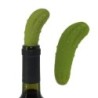 Rolha de garrafa de vinho de silicone - em forma de pepino - reutilizável
