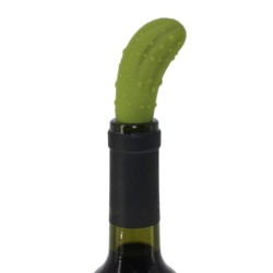 Rolha de garrafa de vinho de silicone - em forma de pepino - reutilizável