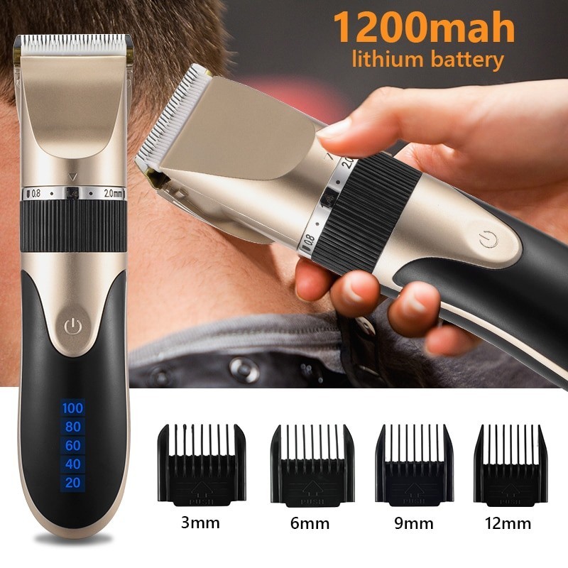 Máquina de cortar cabelo/barba profissional - aparador elétrico - 1200mAh