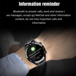 LIGE - Smart Watch luxuoso - tela de toque de círculo completo - Bluetooth - pressão arterial - à prova d'água