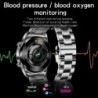 LIGE - Smart Watch luxuoso - tela de toque de círculo completo - Bluetooth - pressão arterial - à prova d'água