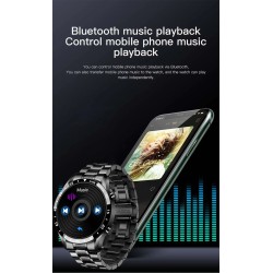 LIGE - Smart Watch luxuoso - tela de toque de círculo completo - Bluetooth - pressão arterial - à prova d'água