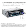 Auto-rádio Bluetooth - 1din - AUX - FM / MP3 / WMA / USB / cartão SD