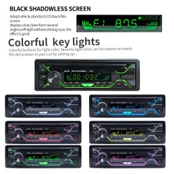 Auto-rádio Bluetooth - 1din - AUX - FM / MP3 / WMA / USB / cartão SD
