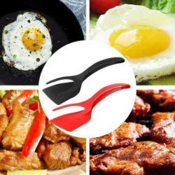 Multifunctional 2 in 1 spatula - non stick tongs - kitchen cooking toolCutlery