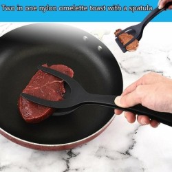 Multifunctional 2 in 1 spatula - non stick tongs - kitchen cooking toolCutlery