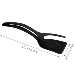 Multifunctional 2 in 1 spatula - non stick tongs - kitchen cooking toolCutlery