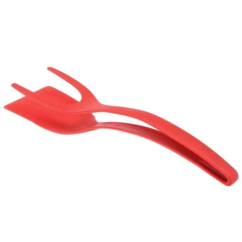 Multifunctional 2 in 1 spatula - non stick tongs - kitchen cooking toolCutlery