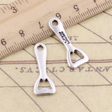 Beer bottle opener - silver antique pendants - for jewellery making - 20 piecesBracelets