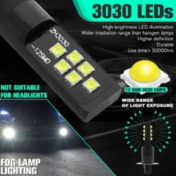 Carro de neblina / luz DRL - lâmpada LED - H3 - DC12V 3030 SMD 6000K branco - 2 peças