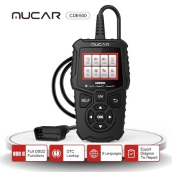 MUCAR CDE500 - scanner OBD2 completo - leitor de código - pesquisa DTC - ferramenta de diagnóstico do carro
