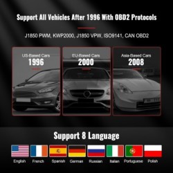 MUCAR CDE500 - scanner OBD2 completo - leitor de código - pesquisa DTC - ferramenta de diagnóstico do carro