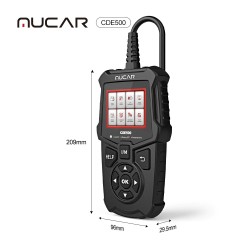 MUCAR CDE500 - scanner OBD2 completo - leitor de código - pesquisa DTC - ferramenta de diagnóstico do carro