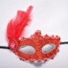 Máscara de olhos sexy de renda veneziana - com penas / cristal