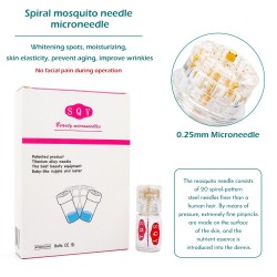 Derma roller - pontas de titânio - microagulha 0,25mm - ouro - reutilizável