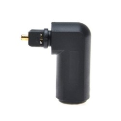 Cabo de áudio óptico digital - adaptador - macho para fêmea - ângulo reto de 90 graus - giratório 360 - para cabo óptico Toslink