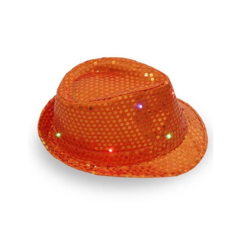 Retro disco hat - LED - glowing - with sequins / glitterHats & Caps