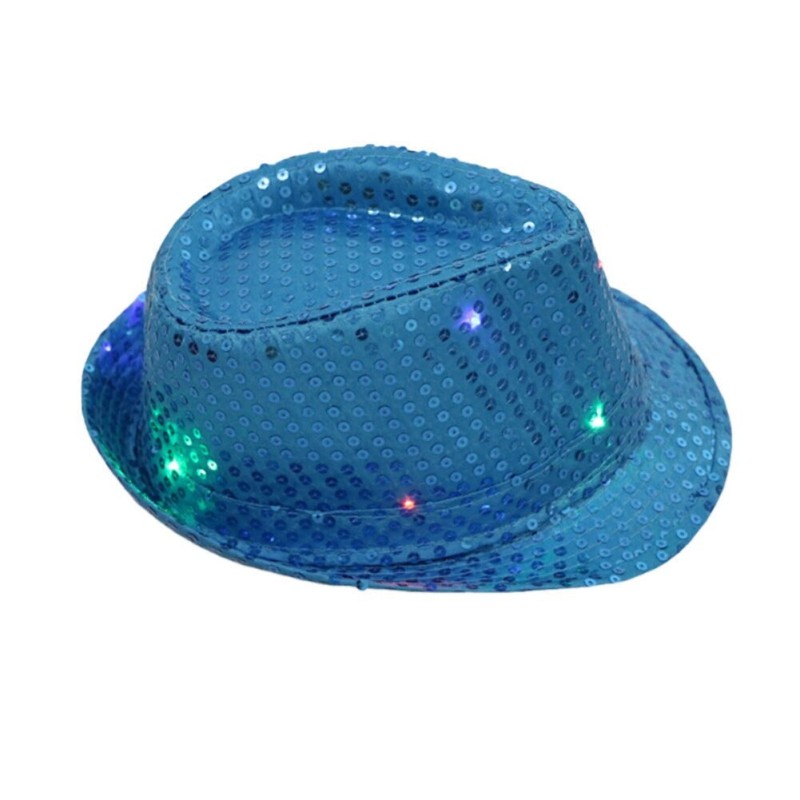 Retro disco hat - LED - glowing - with sequins / glitterHats & Caps