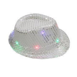 Retro disco hat - LED - glowing - with sequins / glitterHats & Caps