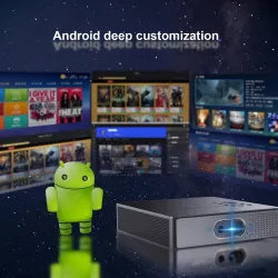 WZATCO S5 - mini DLP 3D projector - 4K - 5G - WIFI - Smart Android 9- full HD - 1080PProjectors