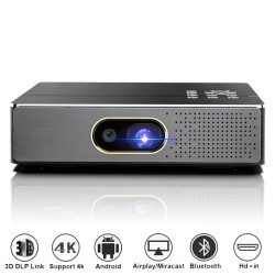 WZATCO S5 - mini projetor DLP 3D - 4K - 5G - WIFI - Smart Android 9- full HD - 1080P