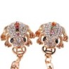 Crystal toad with old coin - keychainKeyrings