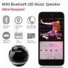 Bluetooth - mini alto-falante redondo - LED - com subwoofer - Hi-Fi - TF - FM - AUX - bola mágica
