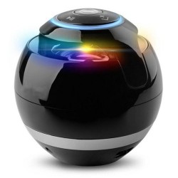 Bluetooth - mini alto-falante redondo - LED - com subwoofer - Hi-Fi - TF - FM - AUX - bola mágica