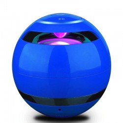 Bluetooth - mini alto-falante redondo - LED - com subwoofer - Hi-Fi - TF - FM - AUX - bola mágica