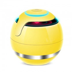 Bluetooth - mini alto-falante redondo - LED - com subwoofer - Hi-Fi - TF - FM - AUX - bola mágica