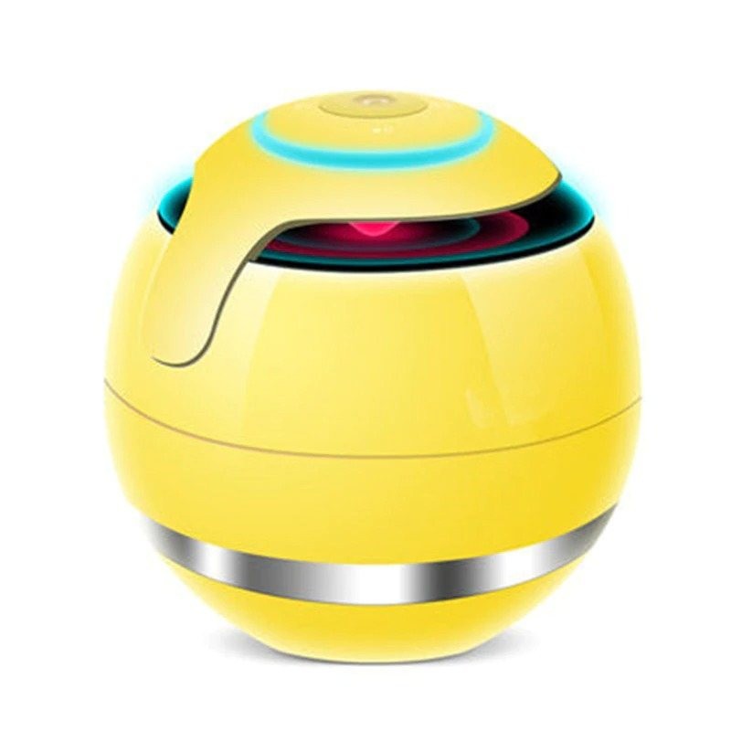 Bluetooth - mini alto-falante redondo - LED - com subwoofer - Hi-Fi - TF - FM - AUX - bola mágica