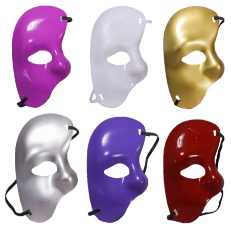 Meia máscara facial veneziana - para mascarada / Halloween
