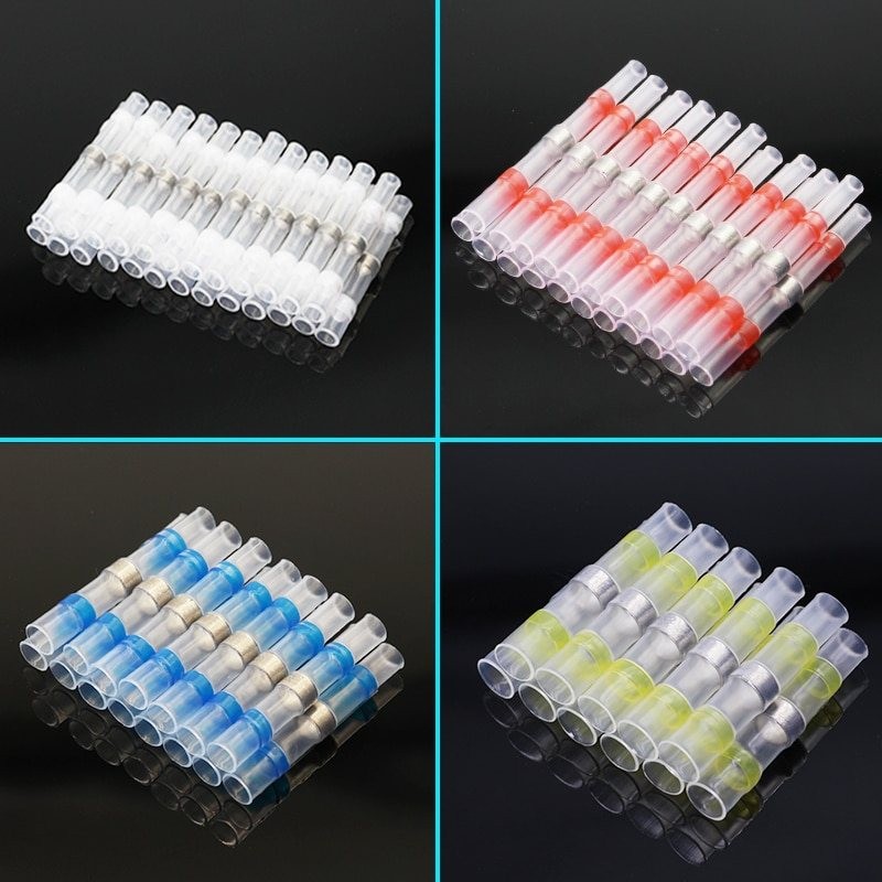 Manga de vedação de solda - termorretrátil - transparente - à prova d'água - conector de fio elétrico