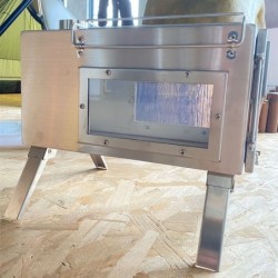 Salamandra a lenha - dupla face - para campismo / para exterior / aquecimento para tendas - inox