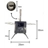 Salamandra a lenha - dupla face - para campismo / para exterior / aquecimento para tendas - inox