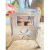 Salamandra a lenha - dupla face - para campismo / para exterior / aquecimento para tendas - inox