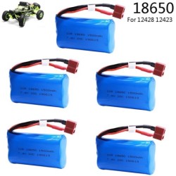 Bateria Lipo 18650 - para Wltoys 12428 12401 brinquedos RC - 7.4V - 1500mAh